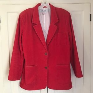 WATERMELON RED CORDUROY JACKET